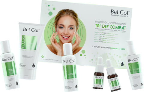 Kit Anti Acné - Tri-Def Combat - Professionnel - Contient 6 Articles