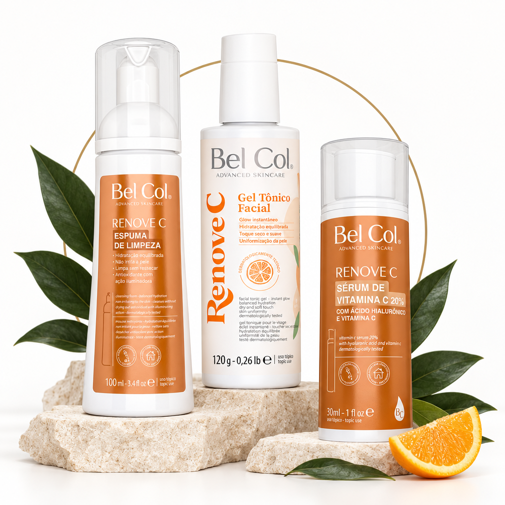 Kit Renove C pour peaux normales à mixtes : mousse nettoyante, gel tonique et sérum vitamine C 20 %