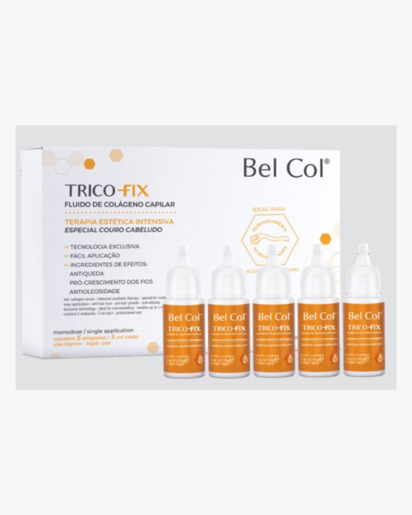 Ampoules Trico-Fix - Cuir Chevelu - Fluide de Collagène Capillaire - 5x5 ML